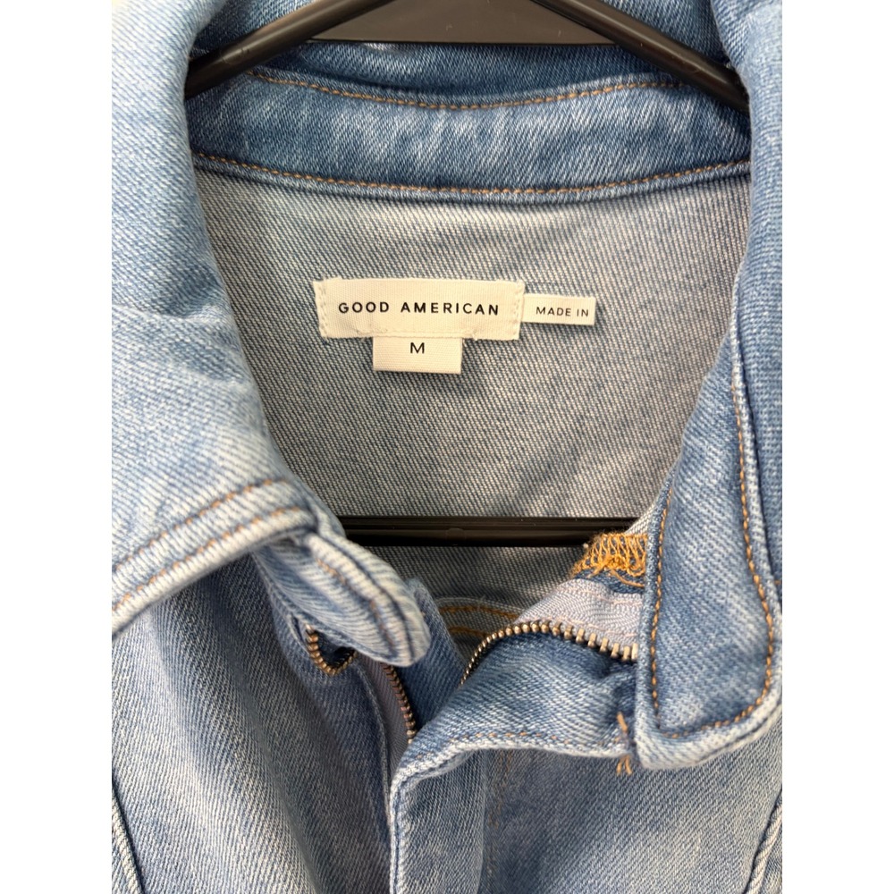 Good American Denim Jumpsuit Womens M Light Wash Utility Boilersuit GMJS731SO - Picture 5 of 8